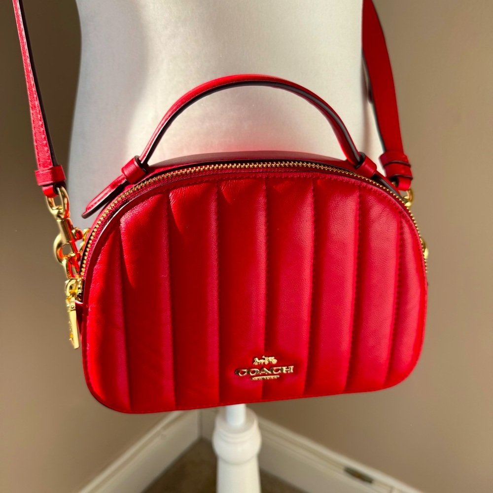 Coach Red Leather Crossbody handbag
